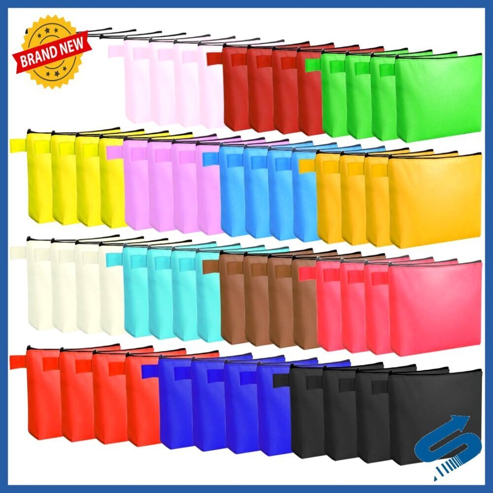 Canvas Cosmetic Bags Bulk Pack Multi-Purpose Travel Toiletry Organizer Zipper